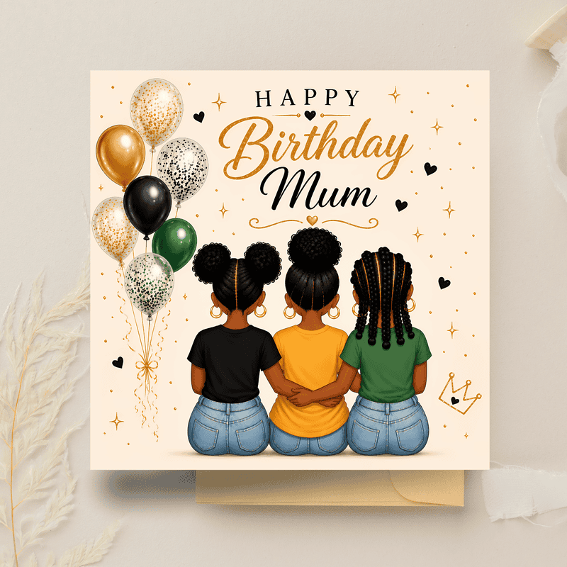 Birthday Card For Mum from Daughters | African American Special Card - Image 7