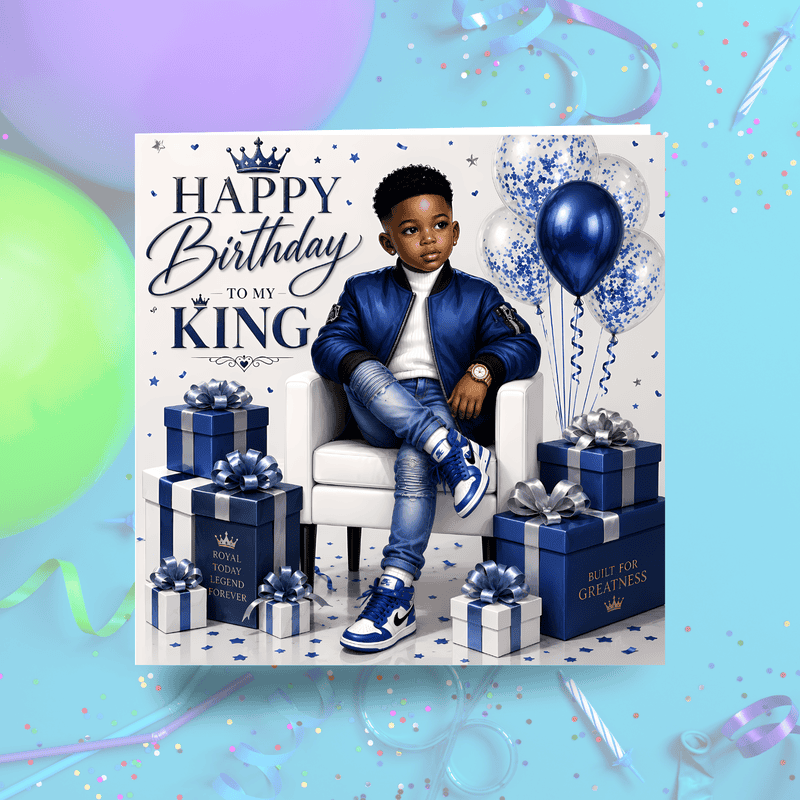 Black Boy Birthday Card, Melanin Boy, African American Gift For Son - Image 7