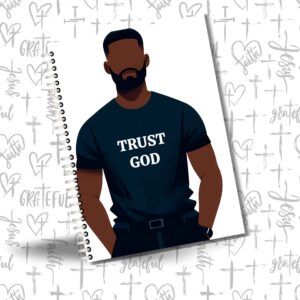 Notebook, Christian Notebook - Trust God (navy)