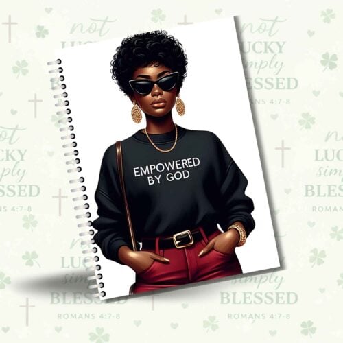 Notebook, Christian Notebook - Empowered by God