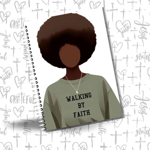 Notebook, Christian Notebook - Walking by Faith (grn)