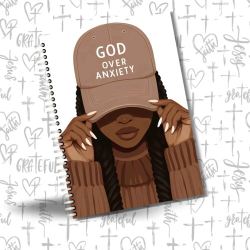 Notebook, Christian Notebook - God Over Anxiety