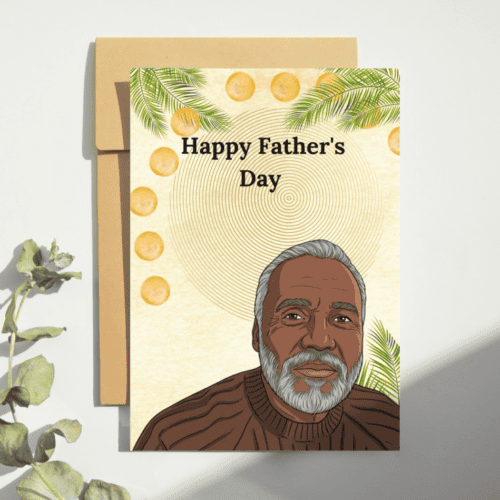 Happy Fathers Day2 Black Man Greeting Card
