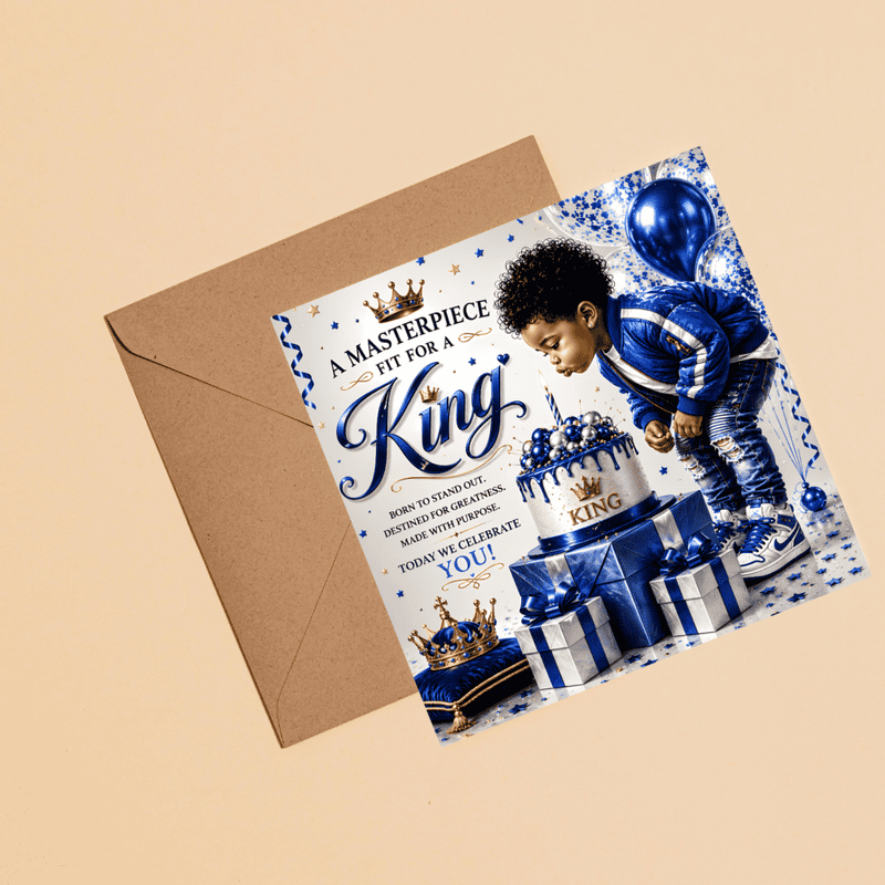 Black Boy Birthday Card, Melanin Boy, African American Gift For Son