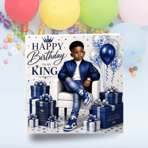 Black Boy Birthday Card, Melanin Boy, African American Gift For Son