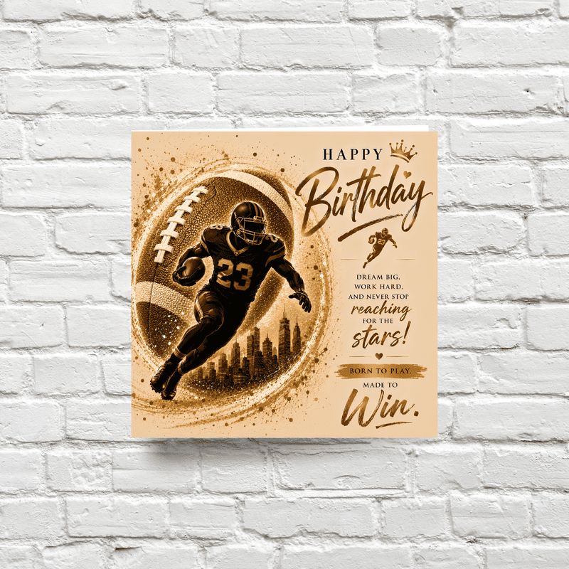 American Football Birthday Card for Him | You Were Made To Win | Sports Birthday Card (Copy) - Image 5