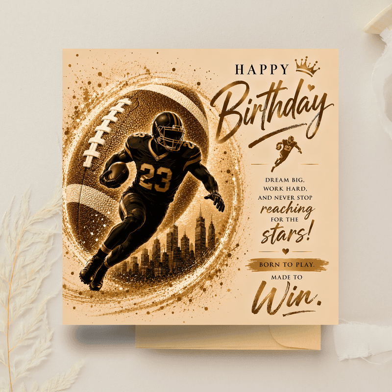 American Football Birthday Card for Him | You Were Made To Win | Sports Birthday Card (Copy) - Image 6