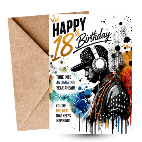 18th Hip Hop Rapper Birthday Card | Urban Street Style Card