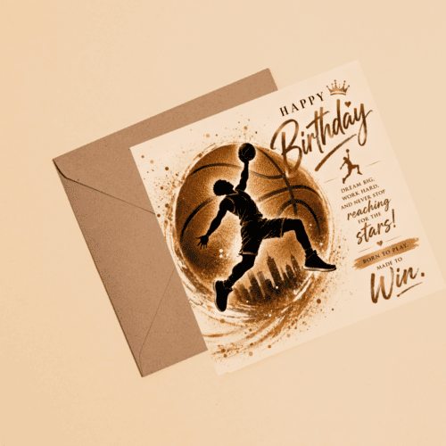 Basketball Birthday Card for Him | You Were Made To Win | Sports Birthday Card
