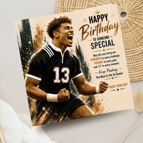 Rugby Birthday Card for Him | You Were Born to Score Tries | Rugby Player Birthday Card | Sports Birthday Card