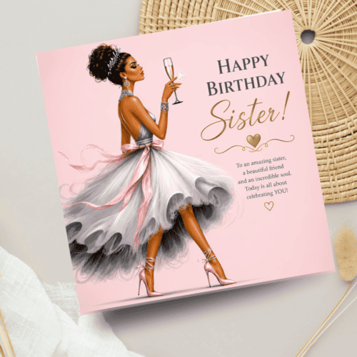 Luxury Fashion Birthday Card Collection | Elegant Sister