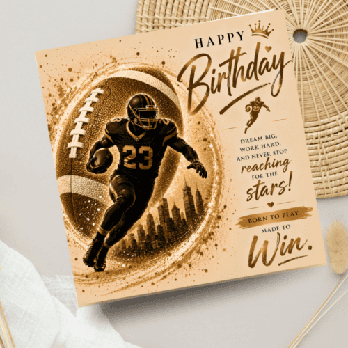 American Football Birthday Card for Him | You Were Made To Win | Sports Birthday Card (Copy)