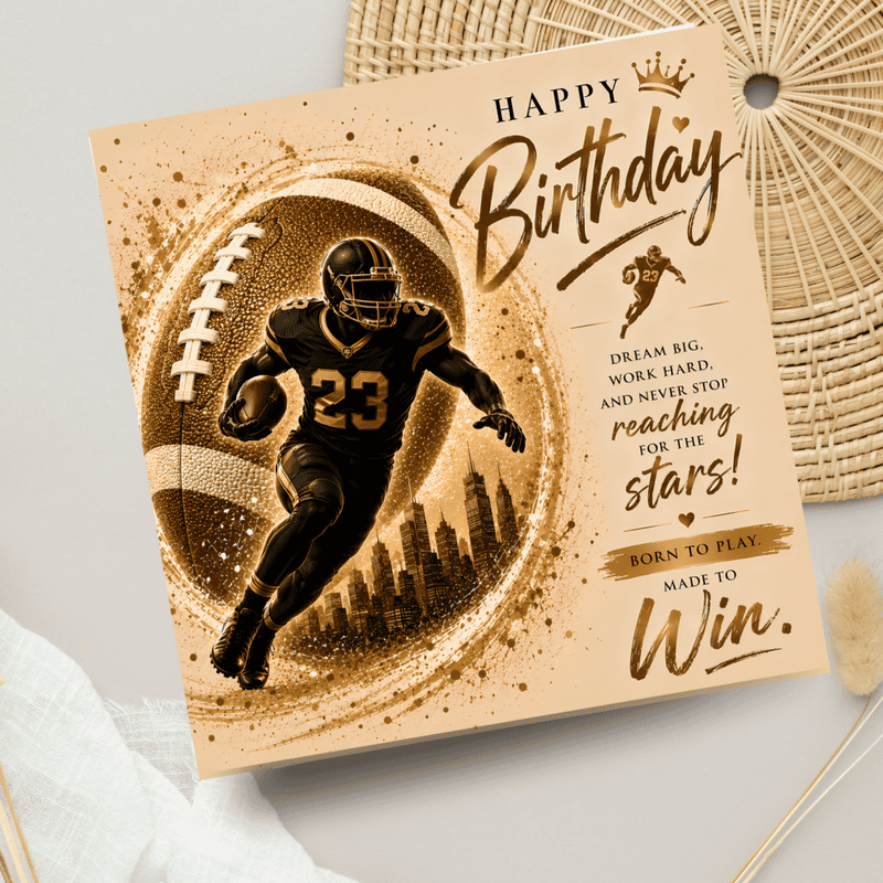 American Football Birthday Card for Him | You Were Made To Win | Sports Birthday Card (Copy)