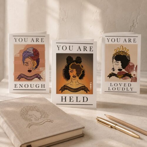 Soft Support Affirmation Card Set — Held · Enough · Loved Loudly (Pack of 3)