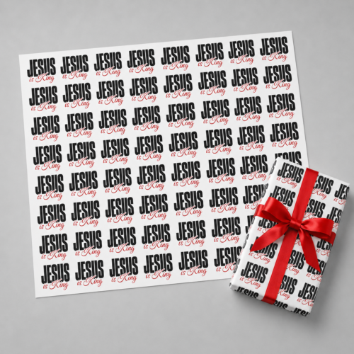 Christian Gift Wrap, Christian Wrapping Paper, Faith Inspired Gift Wrap - Jesus Is King