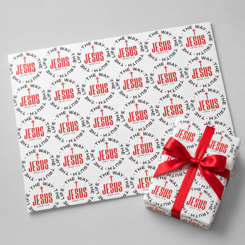 Christian Gift Wrap, Christian Wrapping Paper, Faith Inspired Gift Wrap - The Way, the Truth, The Life