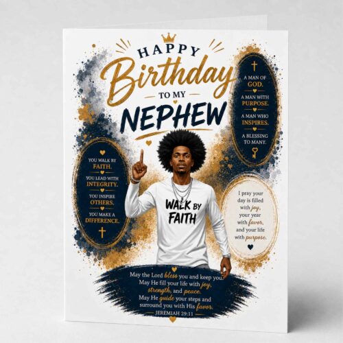 Christian Birthday Card For Nephew, Bible Verse, Jeremiah 29.11 (a)