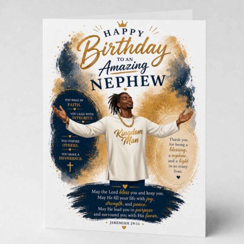 Christian Birthday Card For Nephew, Bible Verse, Jeremiah 29.11 (c)
