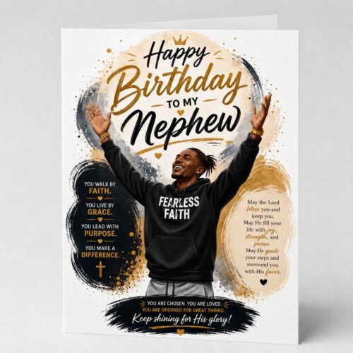 Christian Birthday Card For Nephew, Bible Verse, 1 Peter 2.9