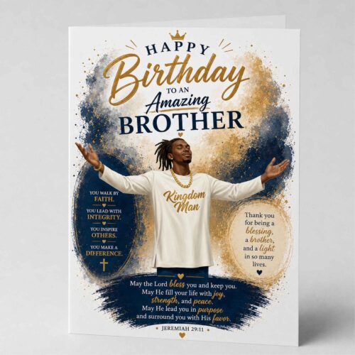 Christian Birthday Card For Brother, Bible Verse, Jeremiah 29.11 (a)