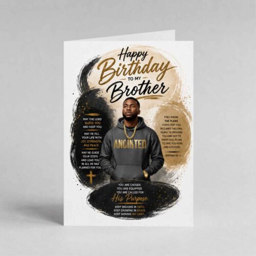 Christian Birthday Card For Brother, Bible Verse, Jeremiah 29.11 (b)