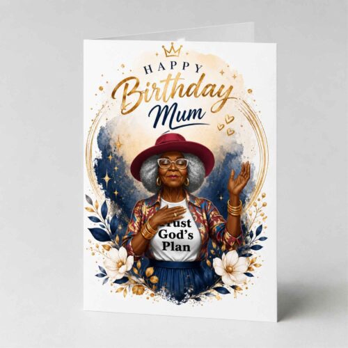 Christian Birthday Card For Mum, Bible Verse, Proverbs 3.5-6