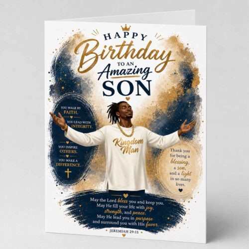 Christian Birthday Card For Son, Bible Verse, Jeremiah 29.11