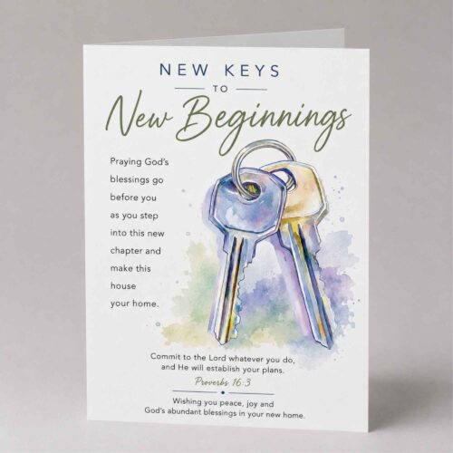 Christian New Home Card, New House Card, Moving Home Card, Housewarming Card, New Home Blessing - Proverbs 16.3