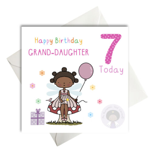 Black Girl fairy Birthday Age Card