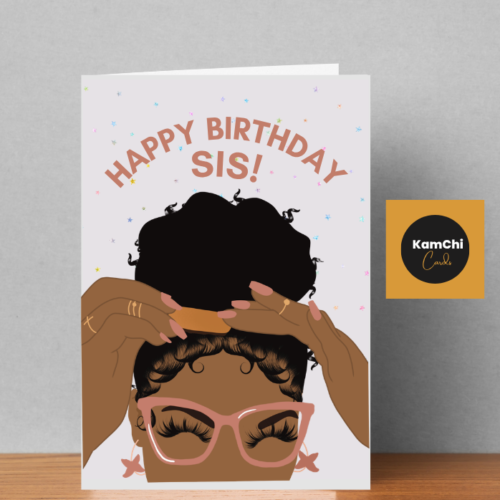 Birthday Cards for Daughter, Sis or Niece | Black Woman Natural Hair