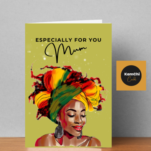 Birthday Cards for Mum, Sister, Aunt or Auntie | Colourful Headwrap | Especially For You