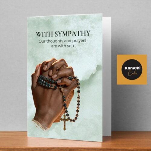 Black Woman Heartfelt Sympathy Card – Treasured Memories Condolence Message