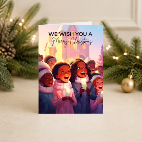 Christmas Carol Singers Card | Black Children and Church Community Choir