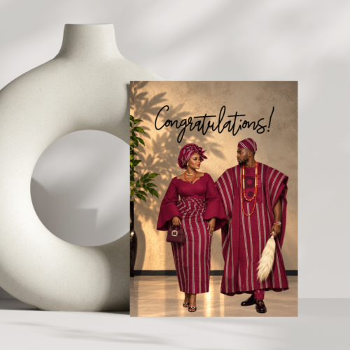 The Adesinas (Yoruba traditional wedding card) The art of Love