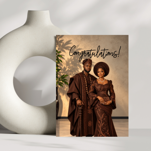 The Adesinas (Yoruba traditional wedding card) The art of Love - Heritage Love