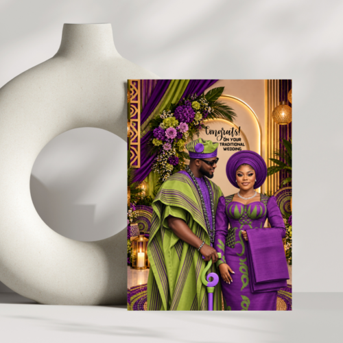 The Adewales (yoruba traditional wedding card)
